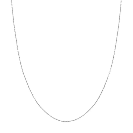 20" Cable Link 1.05mm Chain in 14 Karat White