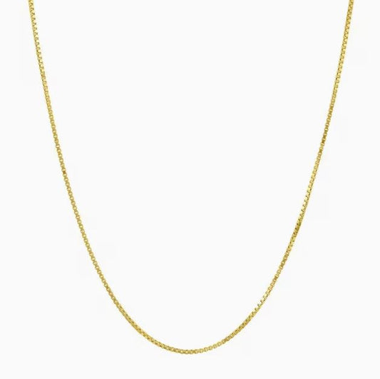 ReMarkable Estate Box Chain in 14 Karat Yellow Gold, 24" Length, 1.5mm Width