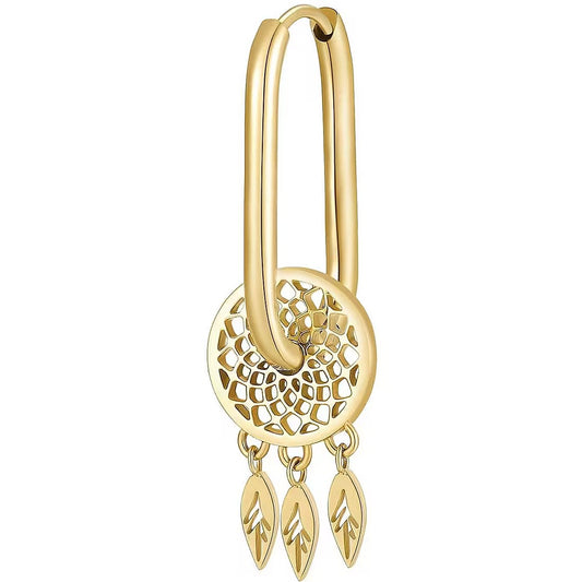 Dangle Earrings (No Stones) in Stainless Steel Yellow