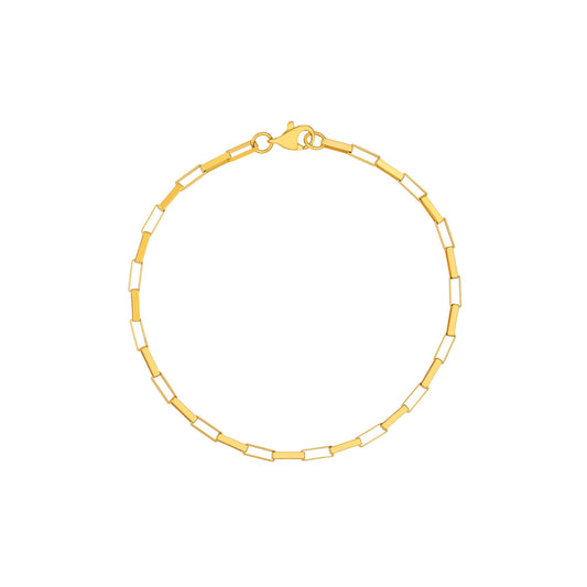 ReMARKable Designs Open Link Bracelet (No Stones) in 14 Karat Yellow Gold for Ladies