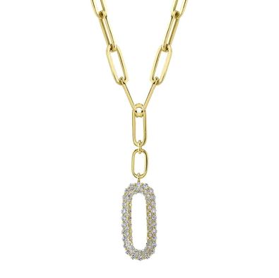 Natural Diamond Necklace in 14 Karat Yellow with 0.92ctw Round Diamond