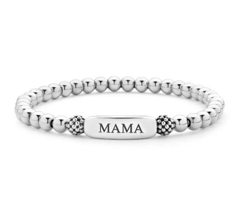 Stretch Bracelet (No Stones) in Sterling Silver White