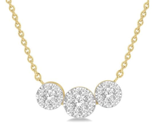 ReMARKable Designs Natural Diamond Necklace in 14 Karat Yellow Gold with 0.35ctw Various Shapes Diamonds