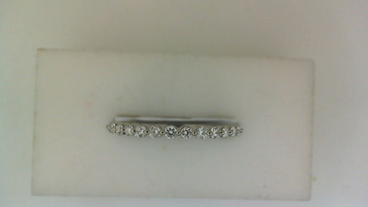 Lab-grown diamond band, 14K white gold.