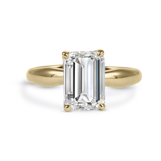 DIALOG SOLUTIONS INC Solitaire Complete Engagement Ring in 18 Karat Yellow Gold with 2.27ctw of Round Lab-Grown Diamonds, Clarity: VVS2, Color: E