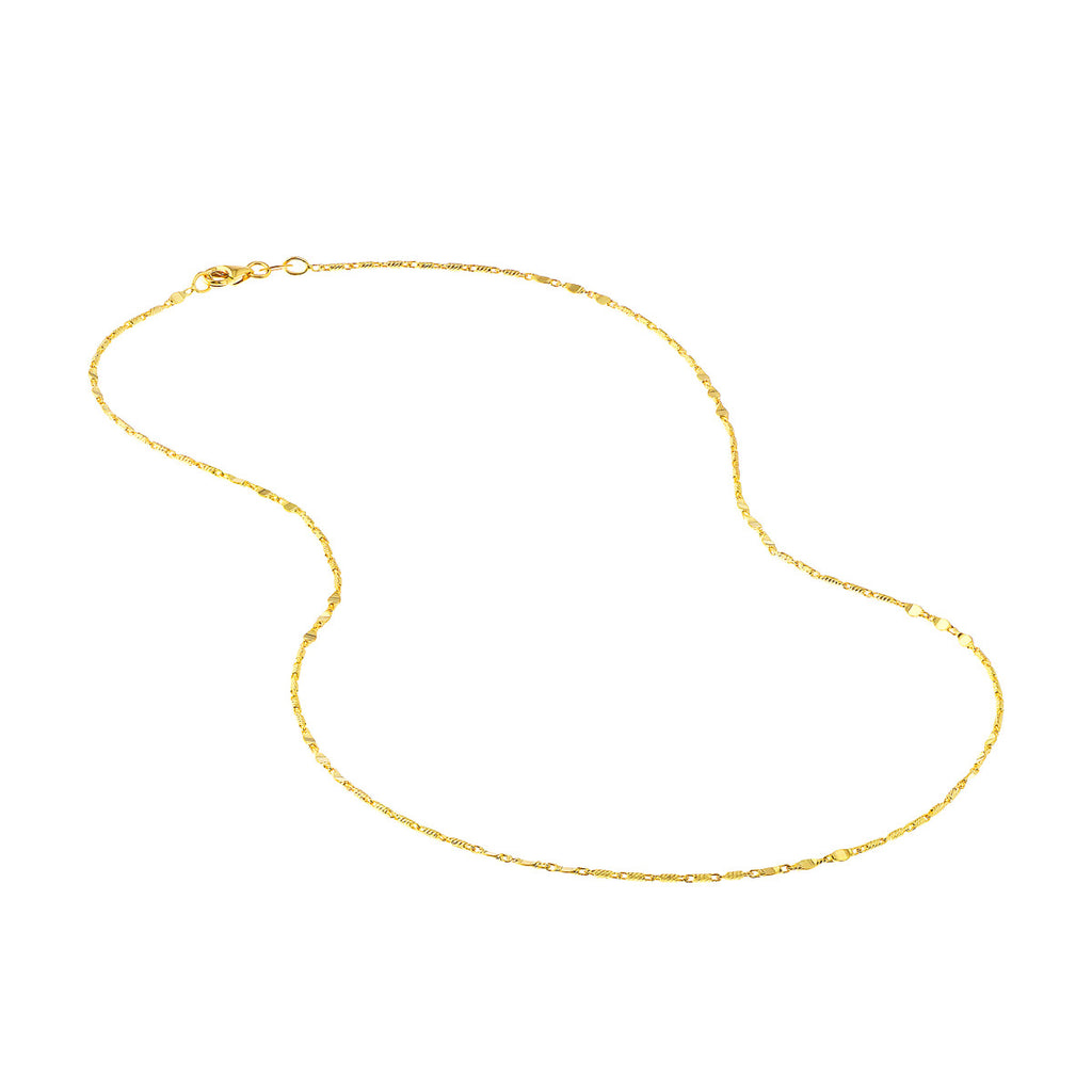 14K yellow polished Lumacina chain necklace.