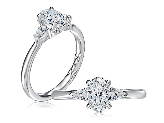 Natural Diamond Semi-Mount Engagement Ring