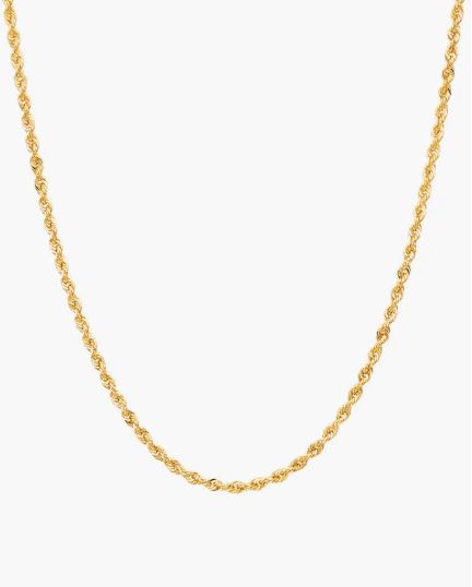 ReMarkable Estate Rope Chain in 14 Karat Yellow Gold, 20" Length, 1.3mm Width