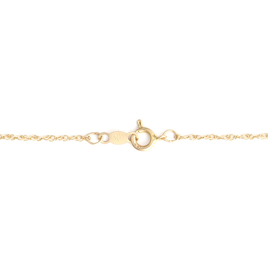 14K yellow gold rope chain clasp.