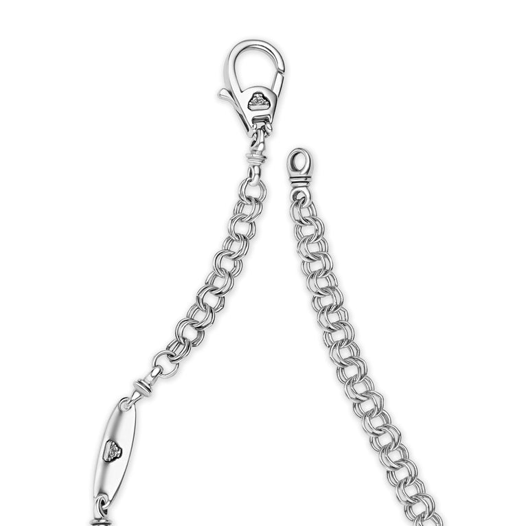Sterling silver fancy link bracelet, lobster clasp.