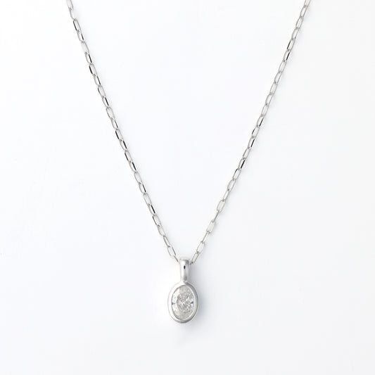 ReMARKable Designs Beautiful Not Broken Collection Natural Diamond Necklace in 14 Karat White Gold with 0.70ctw G SI2 Oval Diamond