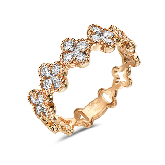 Earth Mined Diamond Fashion Ring in 18 Karat Rose with 0.67ctw Round Diamonds
