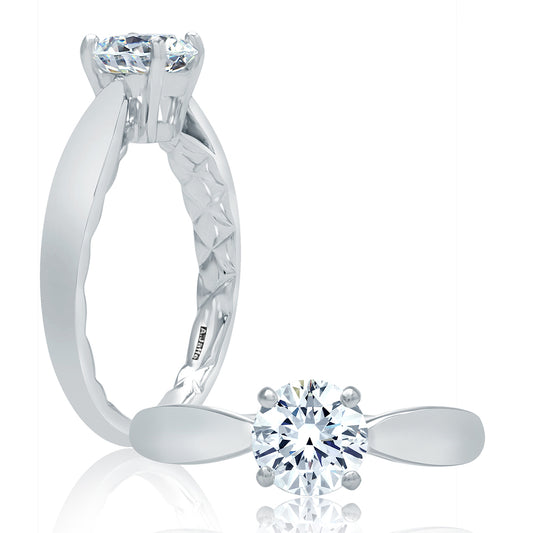 Solitaire Solitaire Semi-Mount Engagement Ring in 14 Karat White