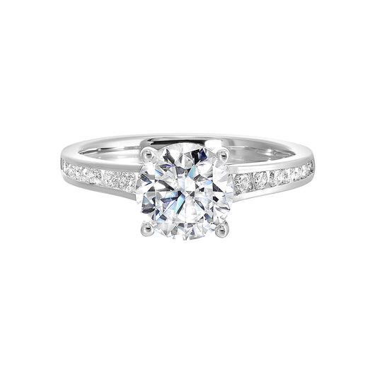 14K white gold diamond engagement ring.