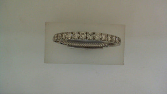 Large Hoop Natural Diamond Earrings in 14 Karat White with 3.00ctw Round Diamonds