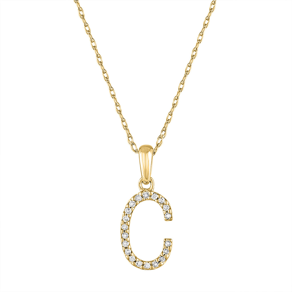 Gold necklace with diamond-studded 
