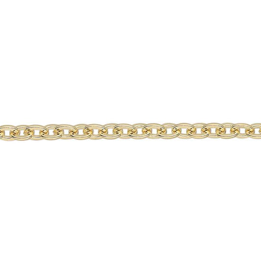 22" Cable Link 3.15mm Chain in 14 Karat Yellow