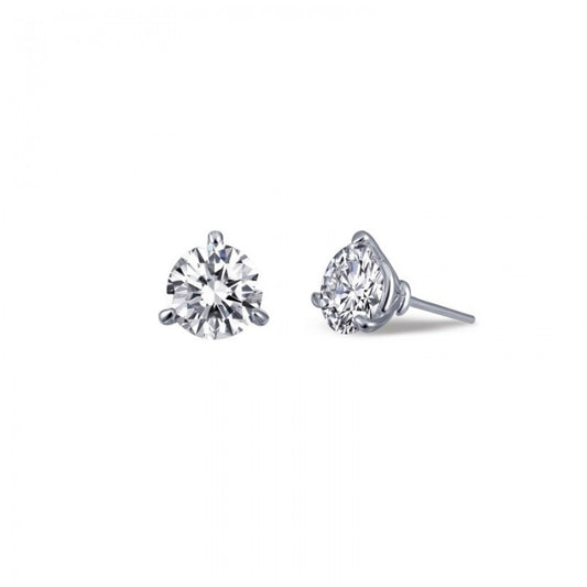 Stud Simulated Diamond Earrings in Platinum Bonded Sterling Silver 1.00ctw