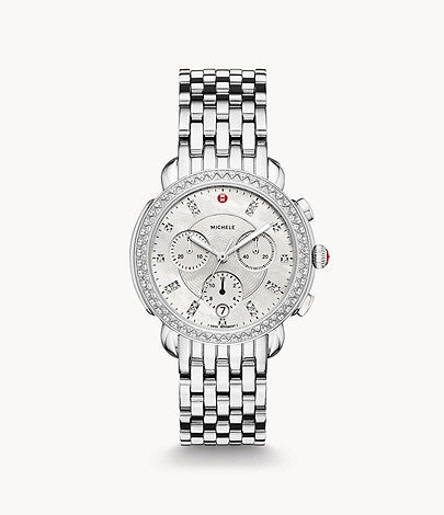 Ladies Michele Sidney Chronograph Timepieces with 0.67ctw Round Diamonds MWW30A000001