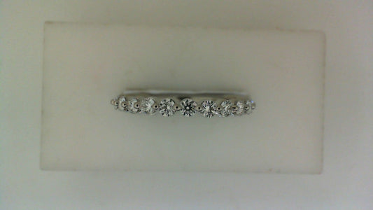 Lab-grown diamond wedding band, white gold.