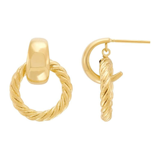 ARMADANI Doorknocker Earrings (No Stones) in 14 Karat Yellow Gold