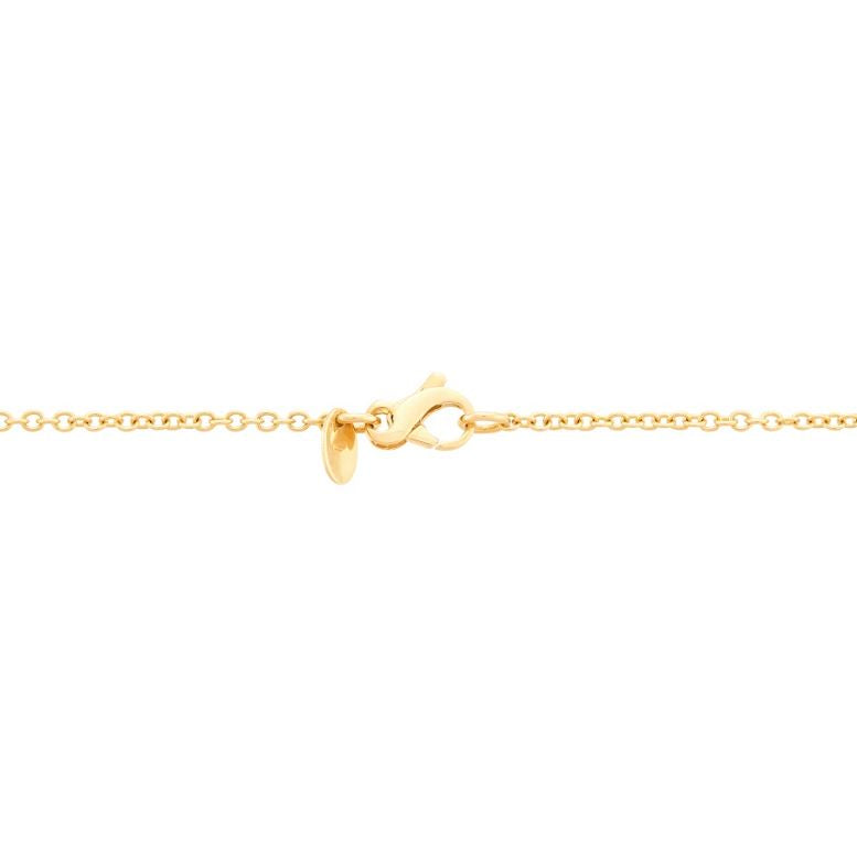 14K yellow gold cable link necklace.
