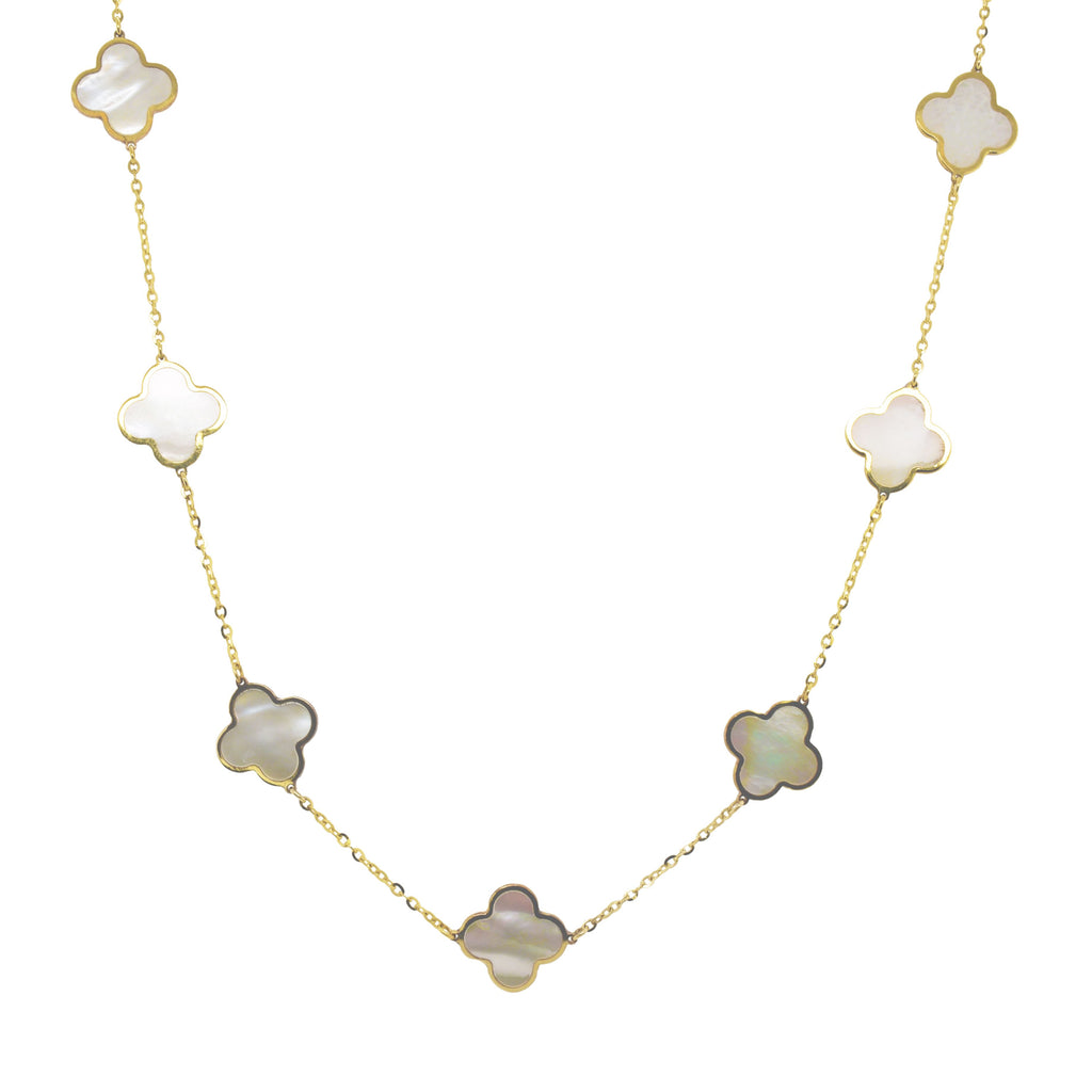 7 clover mother of pearl necklace.