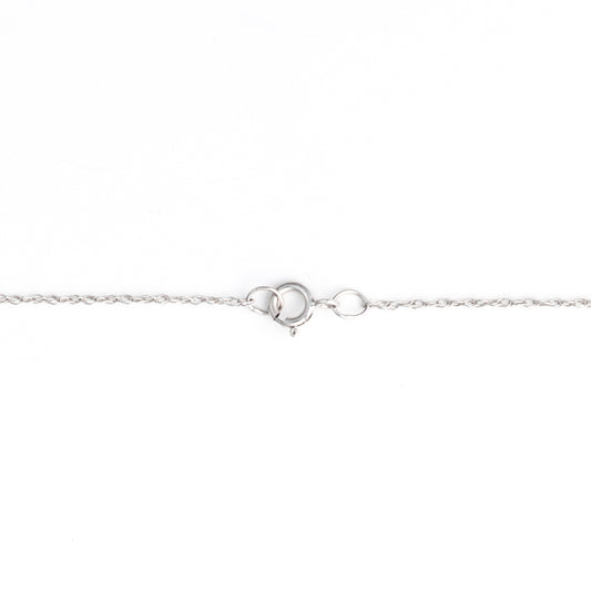 14K white gold chain clasp.