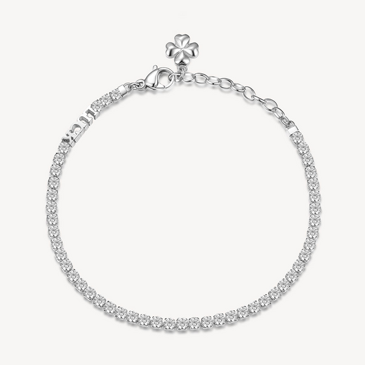 Tennis Simulated Diamond Bracelet in Stainless Steel