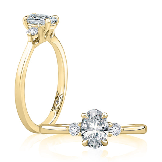 A. Jaffe Natural Diamond Semi-Mount Engagement Ring in 14 Karat White Gold