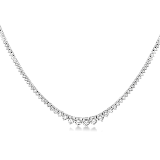 Riviera necklace with round diamonds.