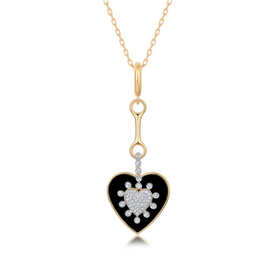Mondrian Collection Heart Color Gemstone Necklace