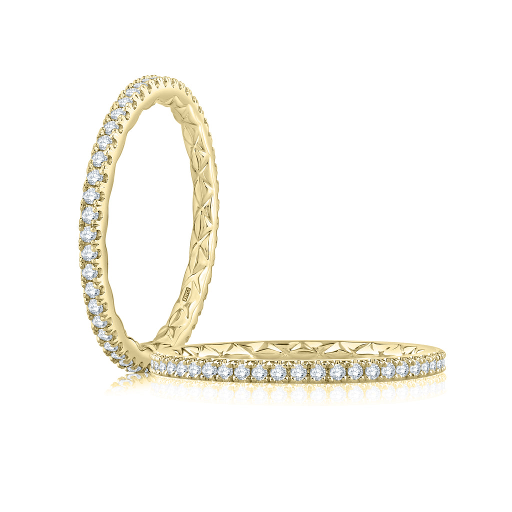 Eternity Stackable Ladies Wedding Band in 14 Karat Yellow with 0.50ctw H/I SI2 Round Diamond