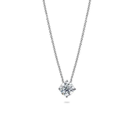 PureMark Powered by Clarity Necklace in 18 Karat White Gold with 1.08ctw of Round Lab-Grown Diamonds