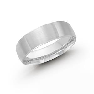10K white gold carved band, satin finish.