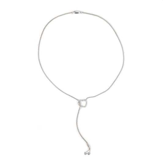 ReMARKable Estate Natural Diamond Necklace in 18 Karat White Gold with 0.24ctw H/I I1 Round Diamonds