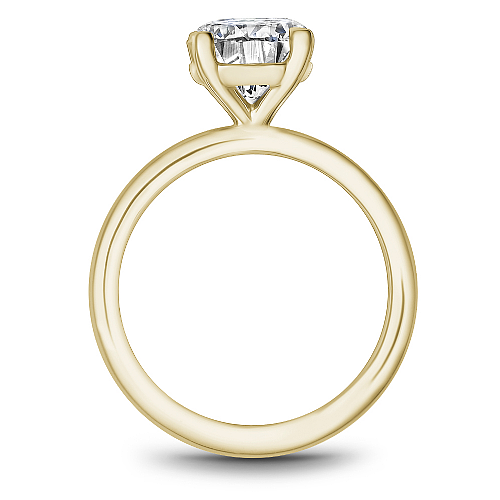 14K yellow gold diamond semi-mount ring.