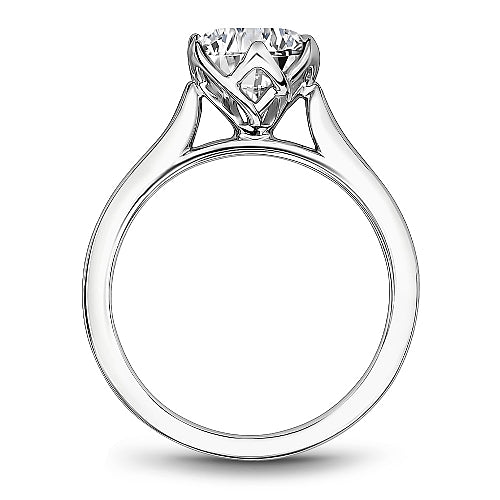 14K white gold diamond solitaire ring