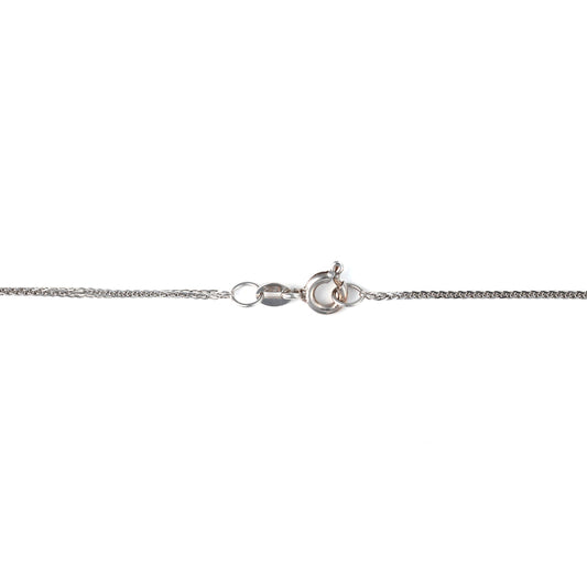 M Estate Collection Natural Diamond Necklace in 14 Karat White with 0.08ctw I/J I1 Round Diamonds