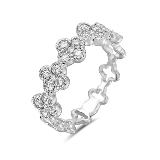 Earth Mined Diamond Fashion Ring in 18 Karat White with 0.67ctw Round Diamonds