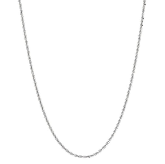 ReMARKable Designs Twist Rope Chain in 14 Karat White Gold, 16 Inches
