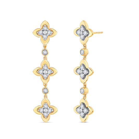 ReMARKable Designs Natural Diamond Earrings in 14 Karat Yellow Gold with 0.48ctw Round Diamonds