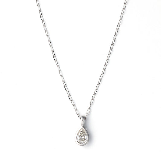 ReMARKable Designs Layered Natural Diamond Necklace in 14 Karat White Gold, Clarity: I2, Color: E, Paperclip Chain with Spring Ring Clasp