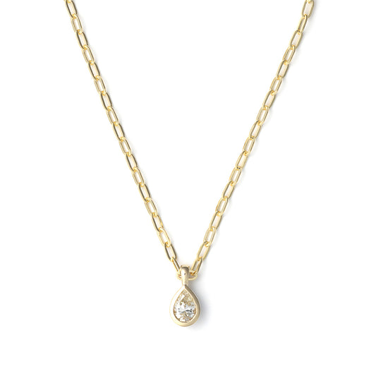 ReMARKable Designs Layered Natural Diamond Necklace in 14 Karat Yellow Gold with I2 Clarity, I Color, Paperclip Chain, Lobster Claw Clasp