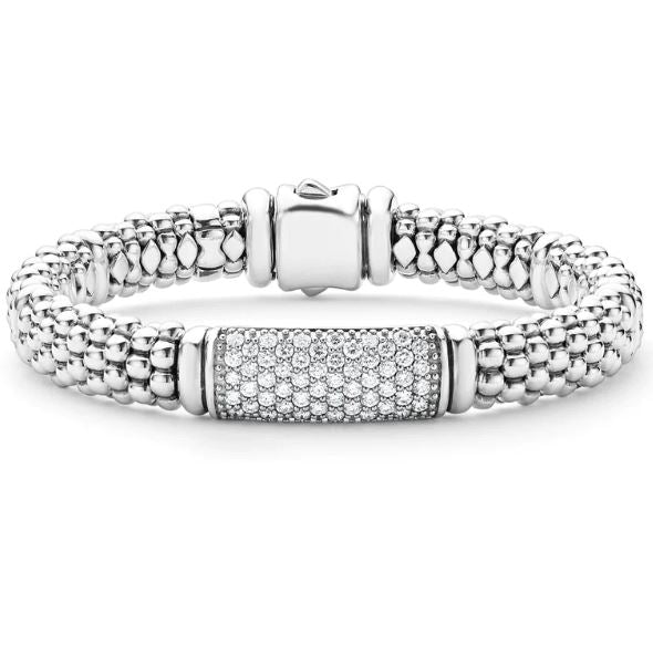 Signature Caviar Collection Natural Diamond Bracelet in Sterling Silver White with 1.08ctw G/H SI1-SI2 Round Diamond