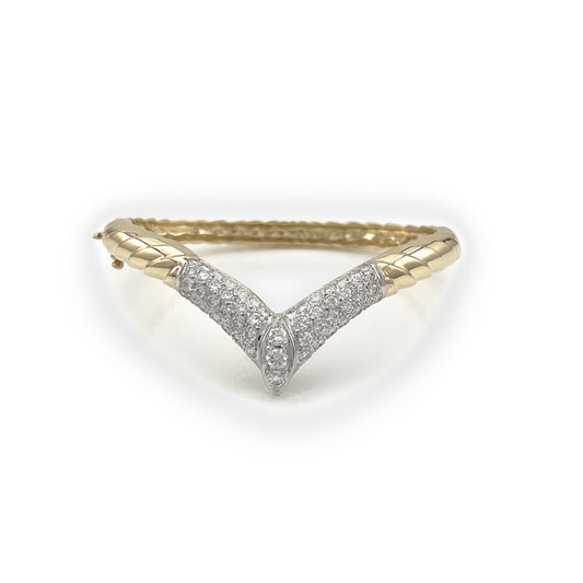 ReMARKable Estate Natural Diamond Bracelet in 14 Karat Yellow Gold with 0.35ctw H/I SI1-SI2 Round Diamonds