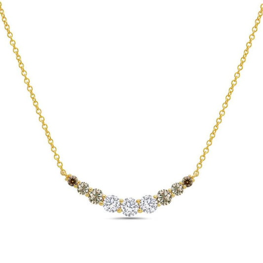 ReMARKable Designs Natural Diamond Necklace in 14 Karat Yellow Gold with 0.75ctw Round Diamonds