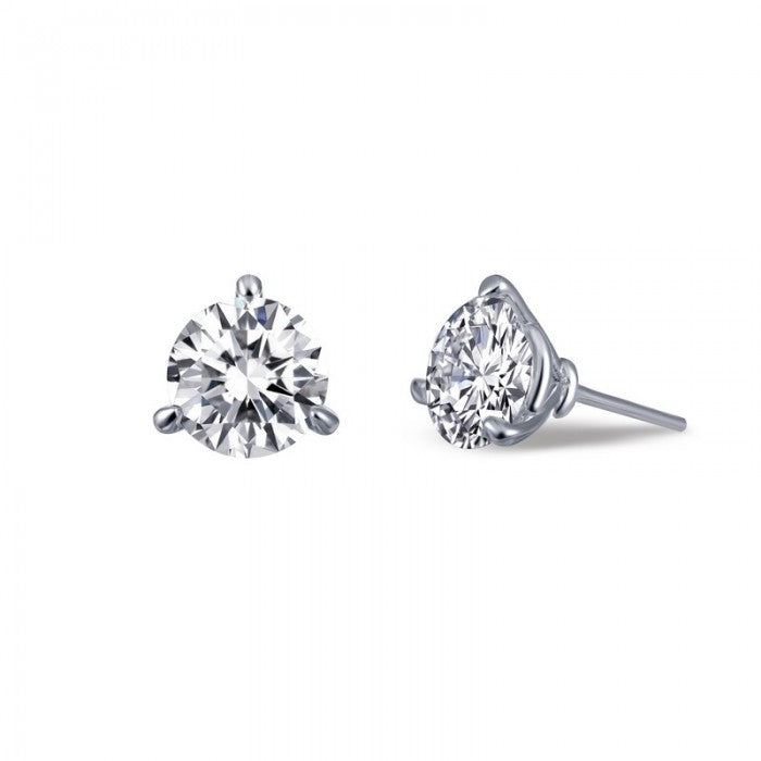 Stud Simulated Diamond Earrings in Platinum Bonded Sterling Silver 4.00ctw