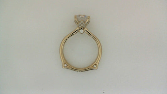 VERRAGIO Hidden Accent Natural Diamond Semi-Mount Engagement Ring in 14 Karat Yellow Gold with 0.17ctw Round Diamonds