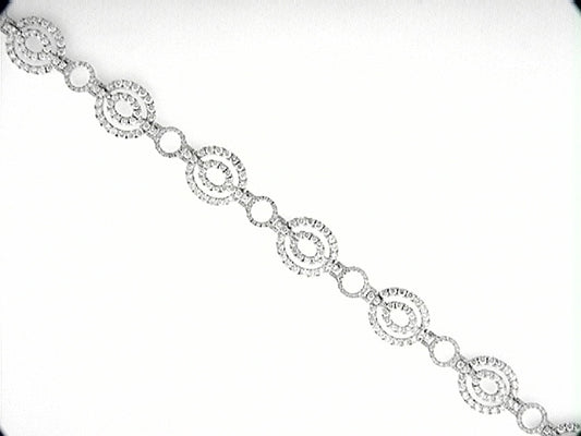 Memorable Moments Collection Natural Diamond Bracelet in 14 Karat White with 5.63ctw Round Diamonds